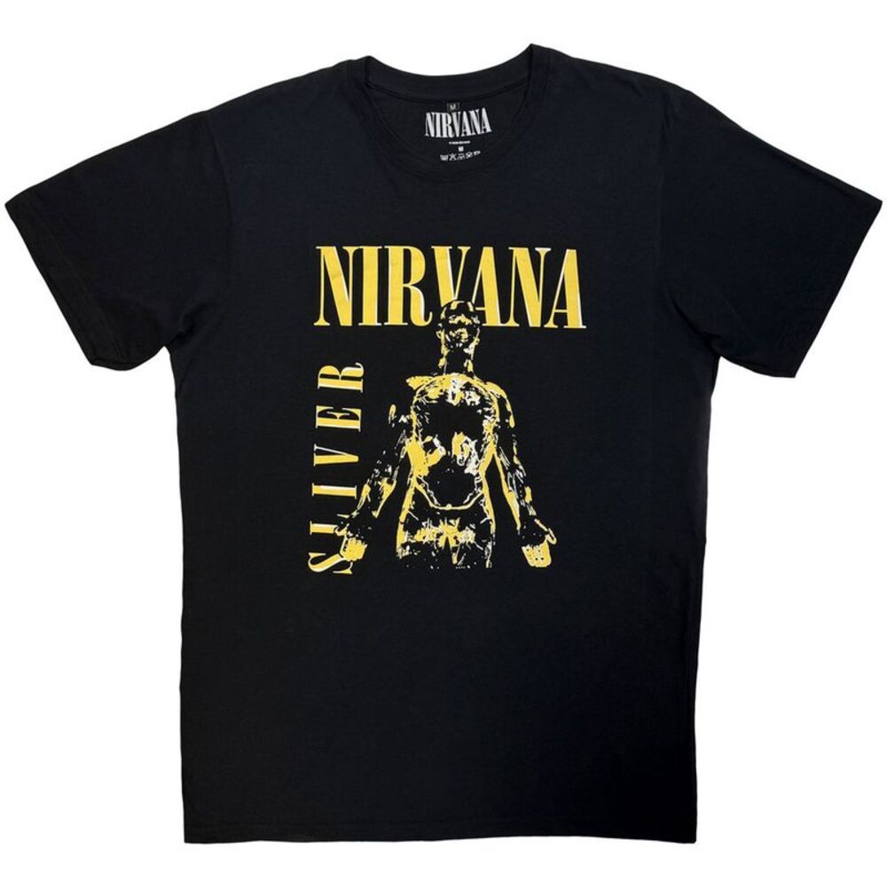 Nirvana Unisex Adult Sliver T-Shirt / Black